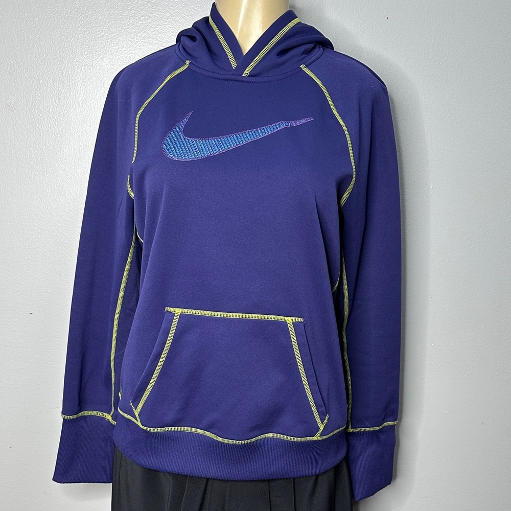 Nike Therma Fit Hoodie Womens Large Athletic Pullover Sweatshirt